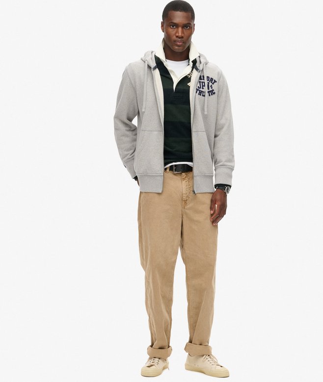 Vintage Athletic Zip Hoodie