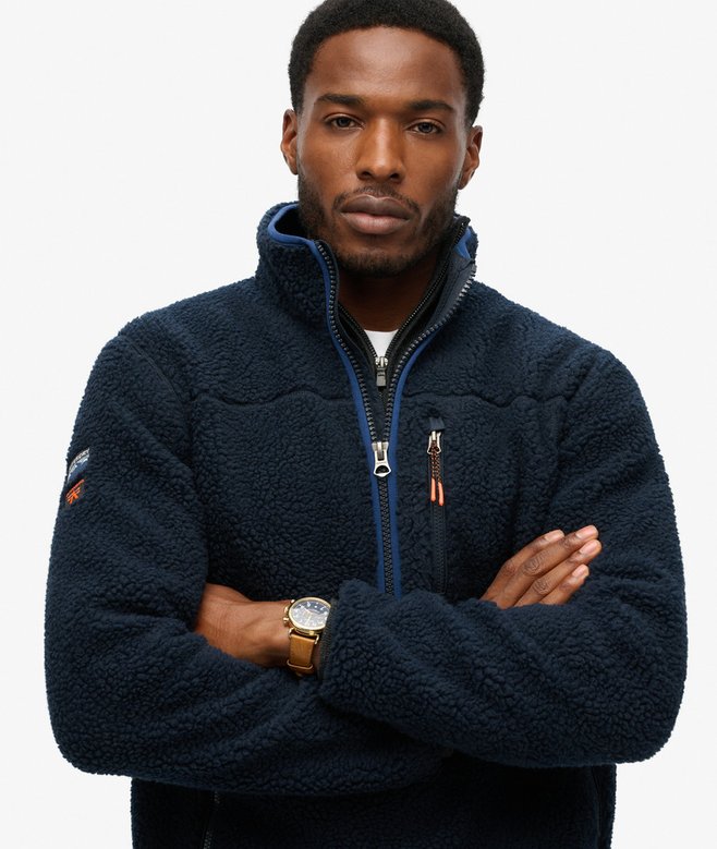 Sherpa Fleece Zip Up Outerwear