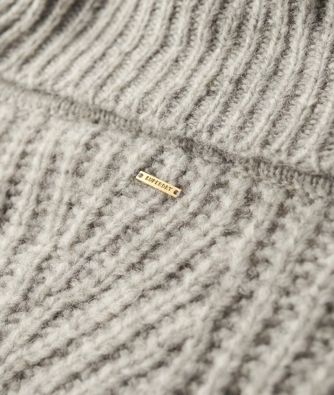 Brushed Rib Slouch Neck Jumper