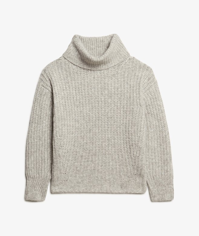 Brushed Rib Slouch Neck Jumper