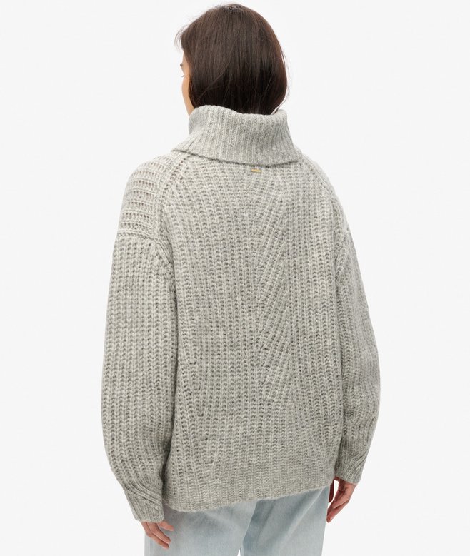 Brushed Rib Slouch Neck Jumper