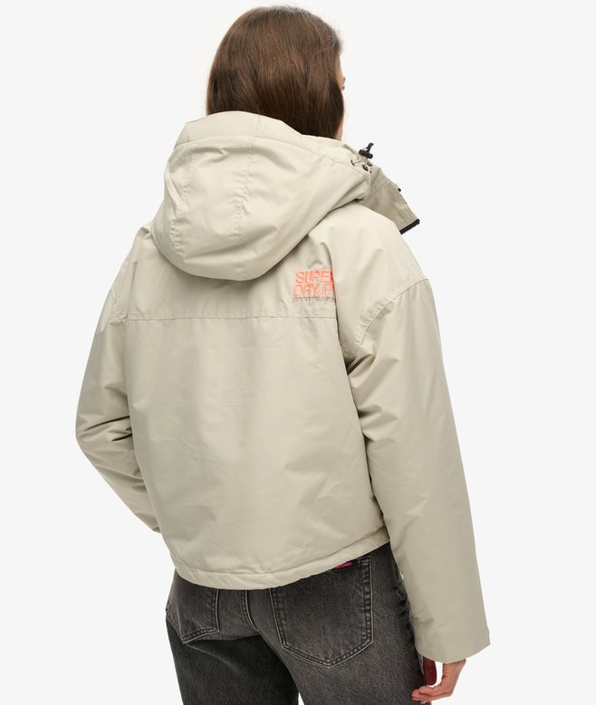 womens SD-Windcheater Jacket in Willow Grey Grid Superdry UK