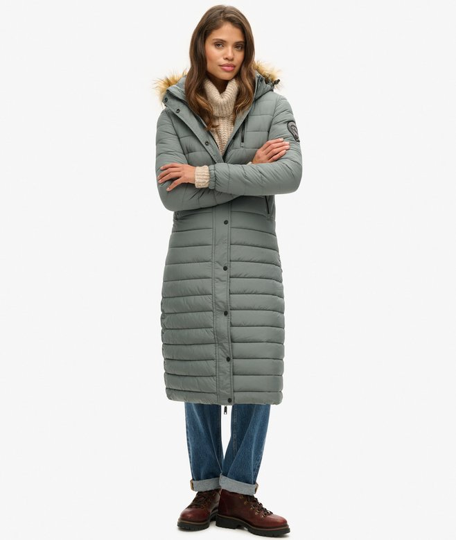 Fuji Hooded Longline Puffer Coat