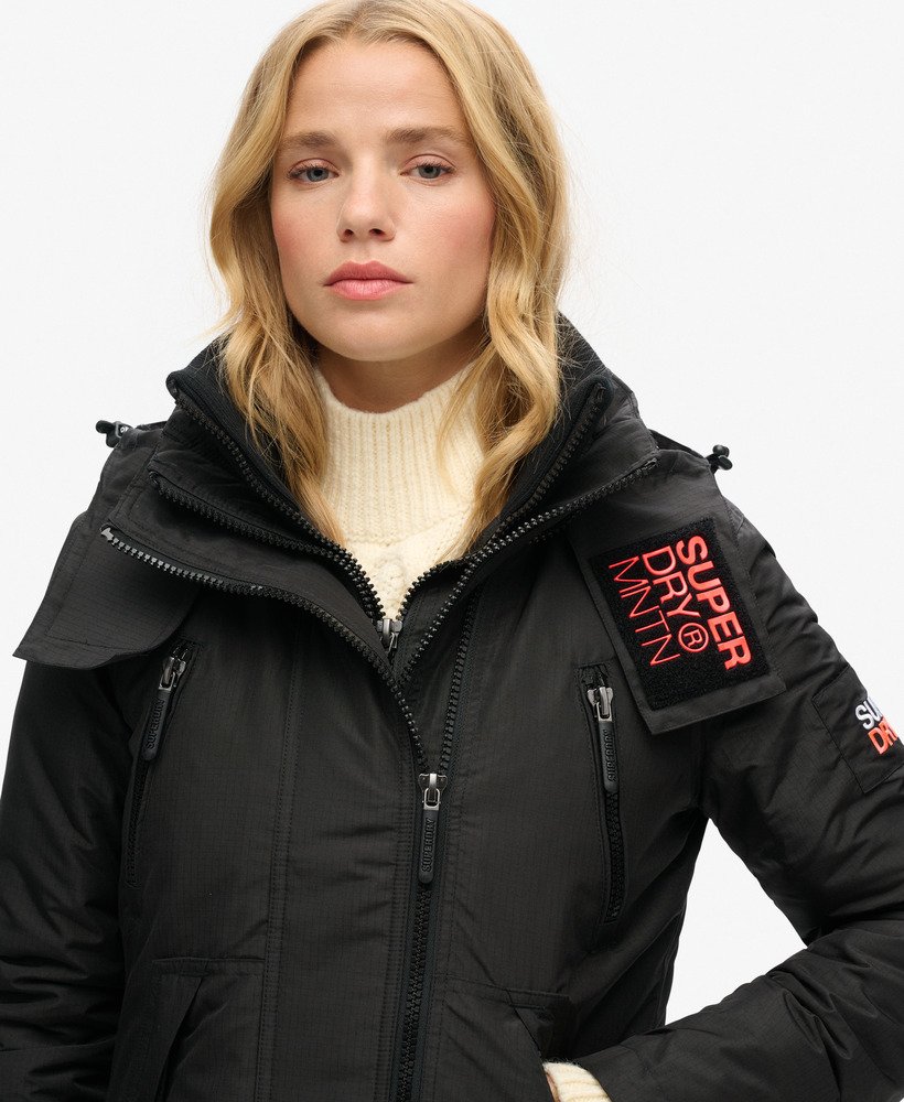 womens Mountain SD-Windcheater Jacket in Black/Coral | Superdry UK