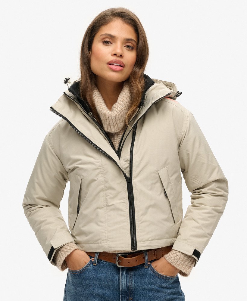 womens Code SD-Windcheater Jacket in Willow Grey Grid | Superdry UK