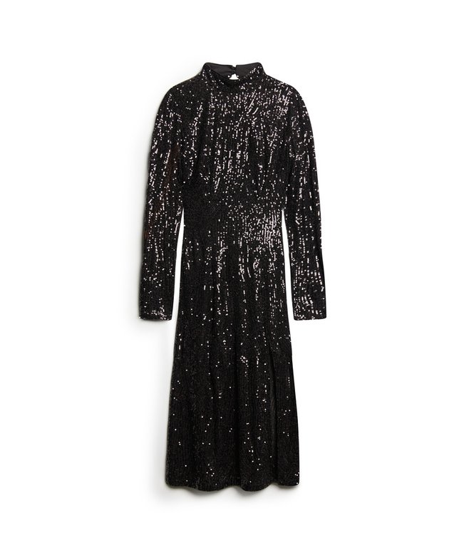 Backless Sequin Midi Dress