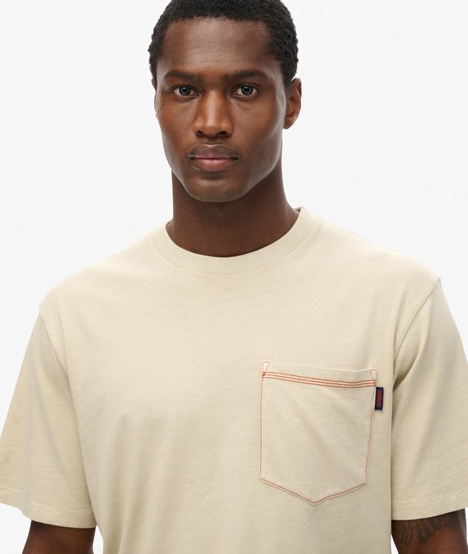 Contrast Stitch Pocket T-Shirt