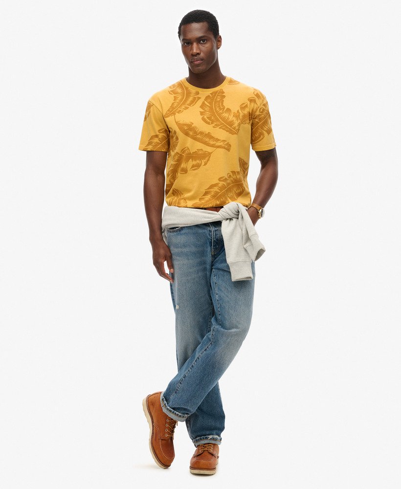 Superdry Herren Vintage T-Shirt Mit überfärbtem Print – Lässige Passform, Rundhals, 100% Baumwolle