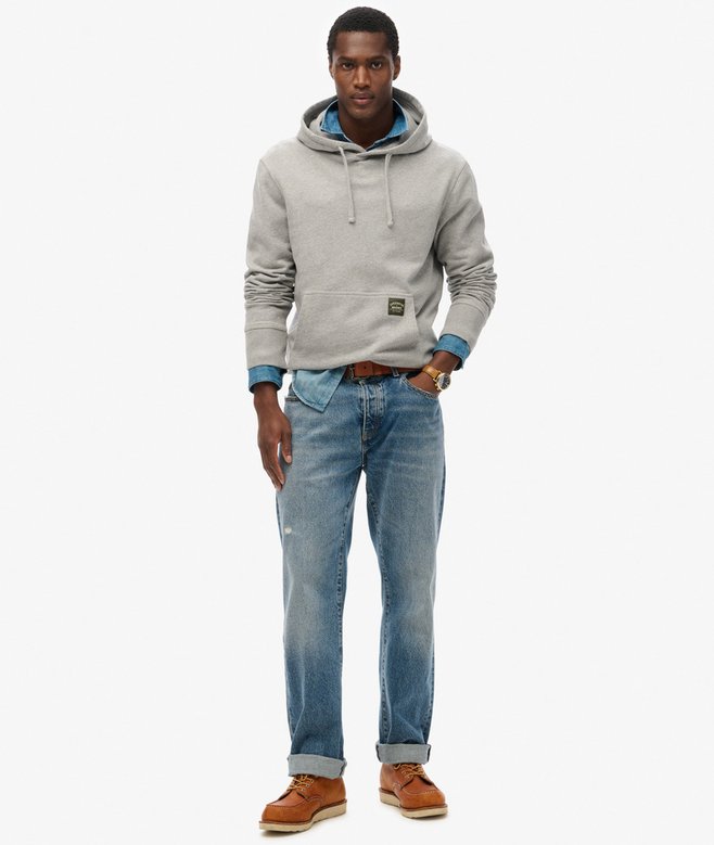 Contrast Stitch Relaxed Hoodie
