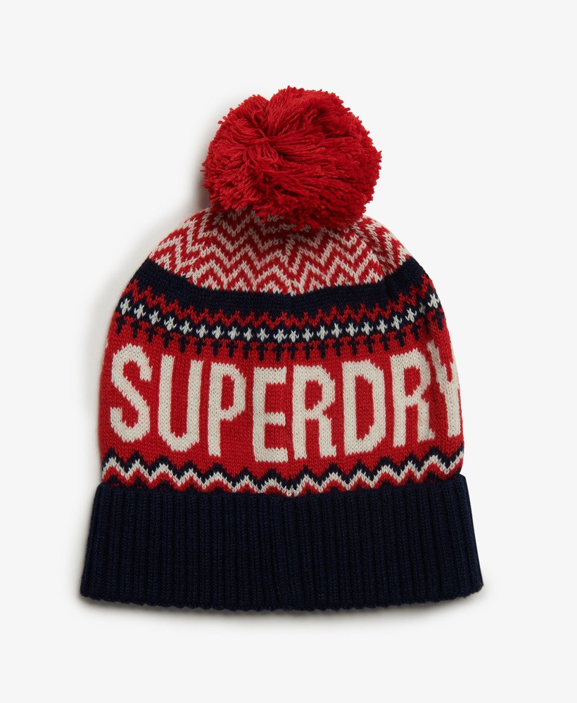 Cappello Invernale Superdry Lavorato A Maglia - Cotone A Costine, Colore Nero Blu Navy Grigio Rosso Cachi, Taglia Unica