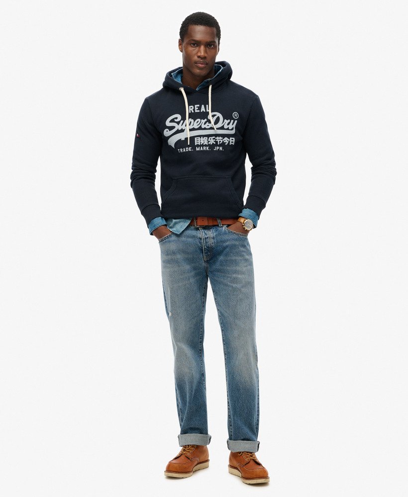 mens Vintage Logo Hoodie in Eclipse Navy | Superdry CA-EN