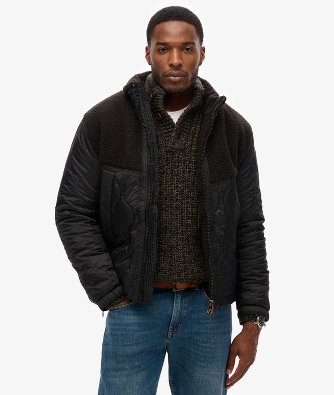 Sherpa Quilted Hybrid Jacket