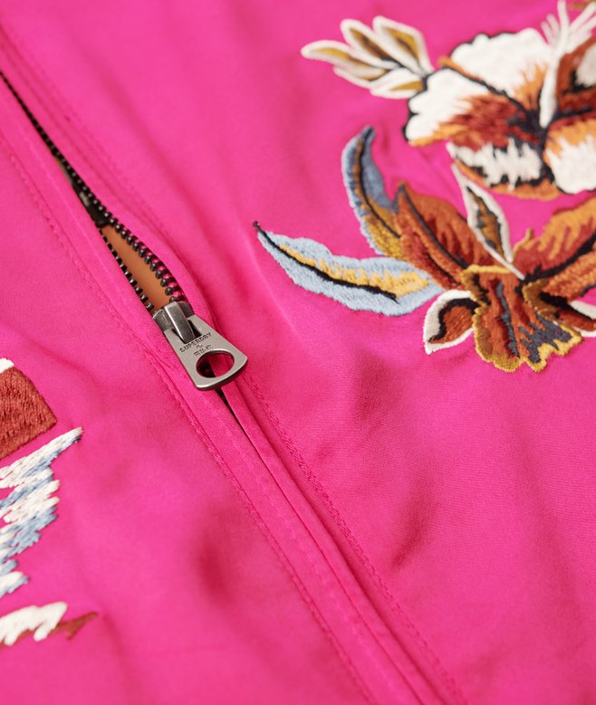 womens Suikajan Embroidered Bomber Jacket in BRIGHT PINK Superdry UK