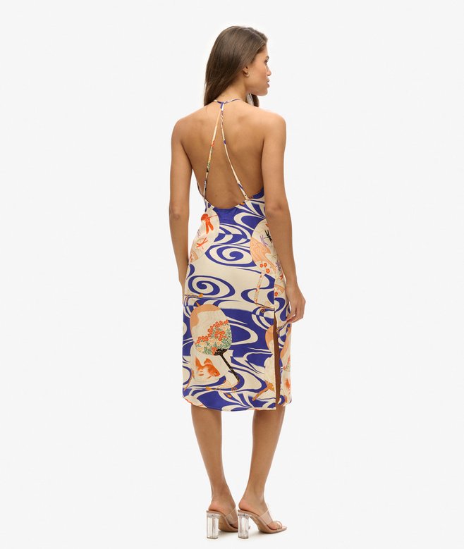Printed Midi Slip Dress