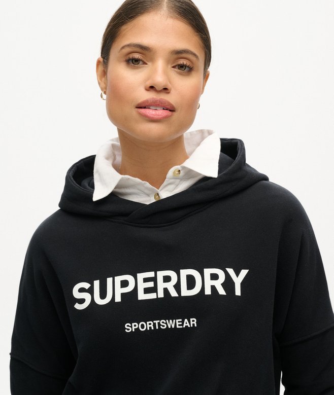 Core Sport Crop Box Hoodie