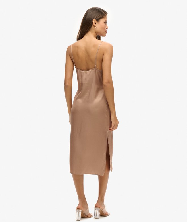 Satin Cami Midi Dress