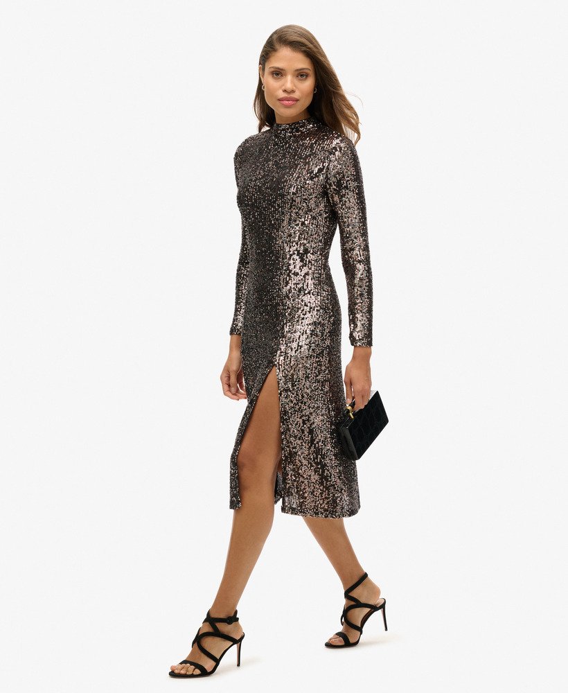 ELS Backless Sequin Dress - Black - Brisbane main image 0