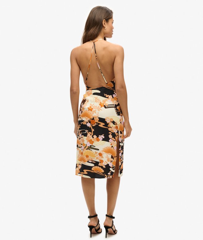 Printed Midi Slip Dress