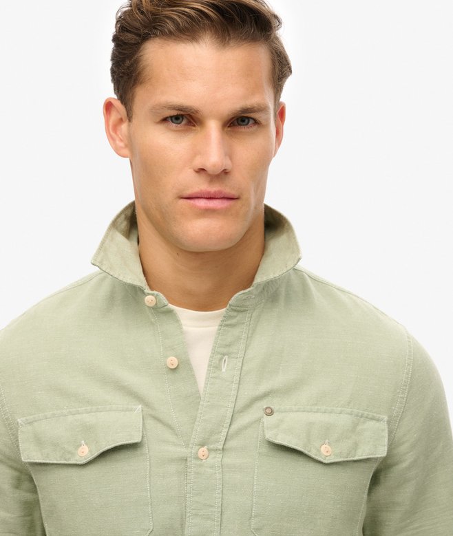The Merchant Store- Linen Blend Work Shirt