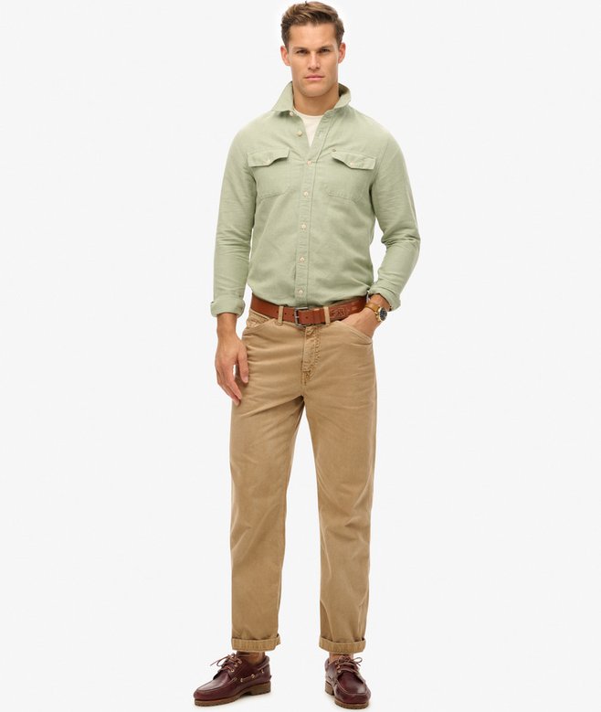 The Merchant Store- Linen Blend Work Shirt