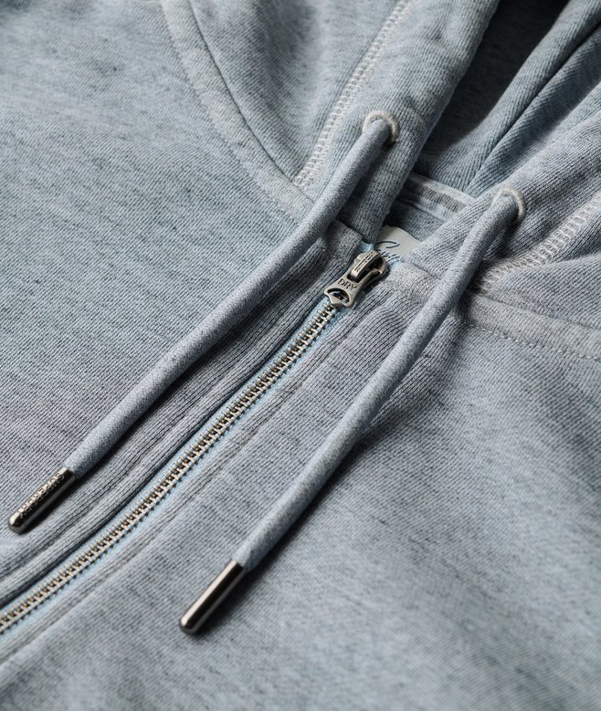 Essential Logo Overdyed Zip Hoodie