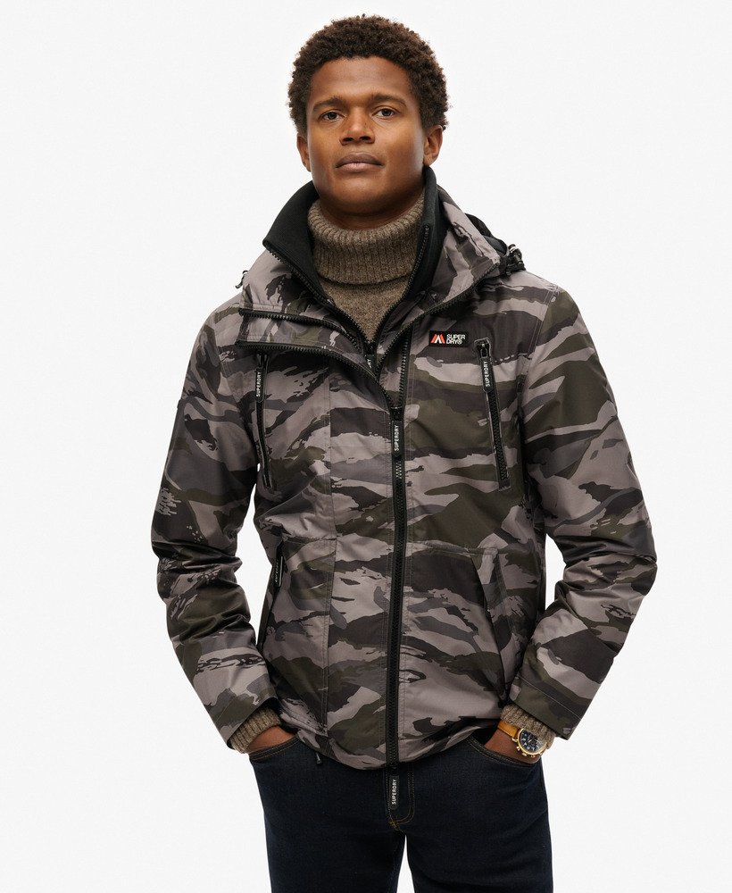 ジャケット・アウター UTILITY HOODED JACKET CAMO M Y2K Ecko Unltd Men Puffer Jacket Hooded Fur Gray Camo Full