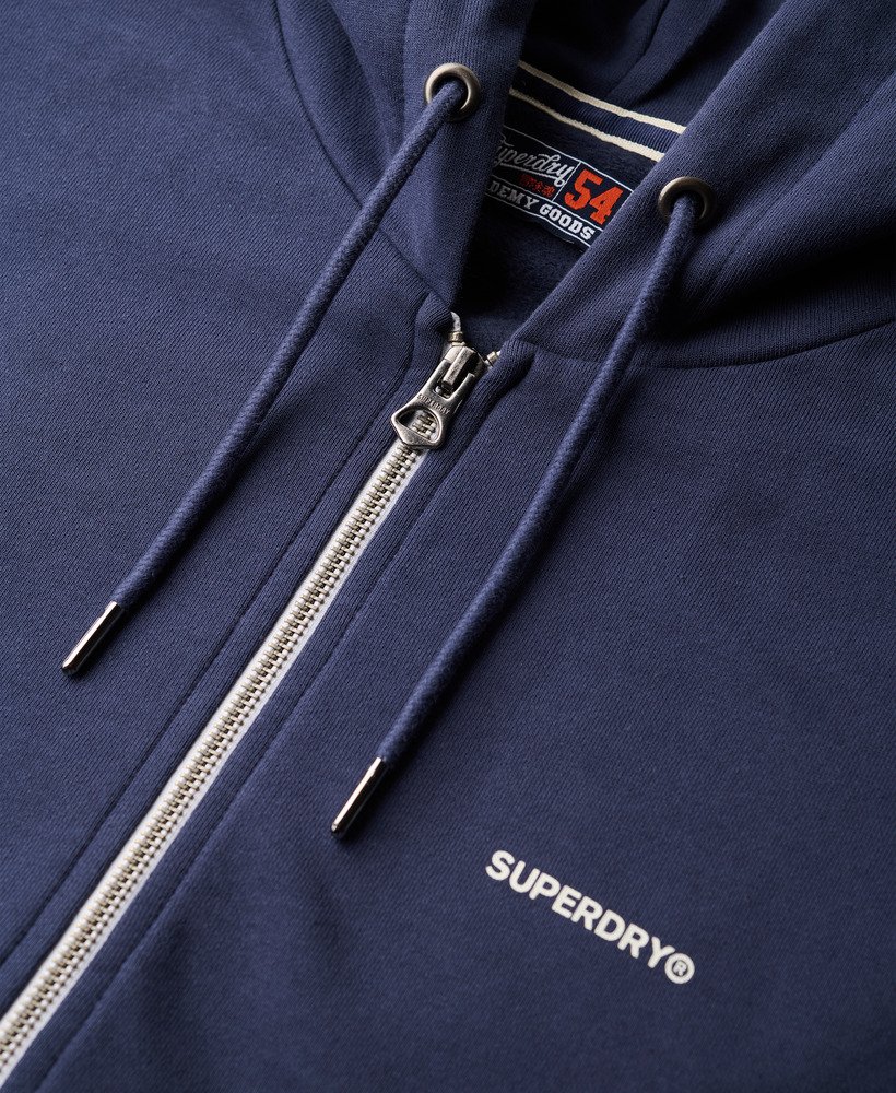 mens Plain Zip Hoodie in LAUREN NAVY | Superdry US