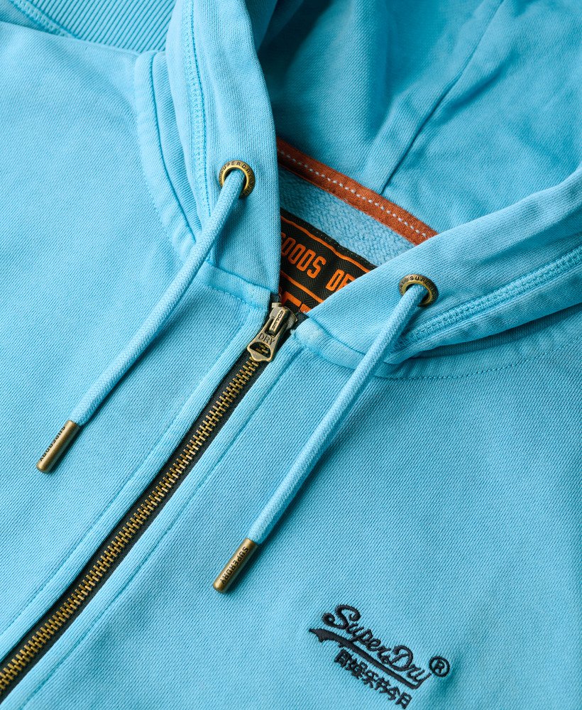 【Superdry】Superdry Essential ロゴ ジップパーカー mens Essential Logo Washed Zip Hoodie in Washed Heritage