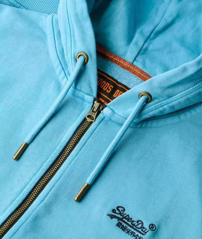 Essential Logo Washed Zip Hoodie