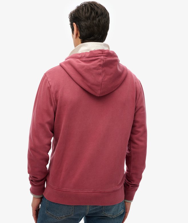 Essential Logo Washed Zip Hoodie