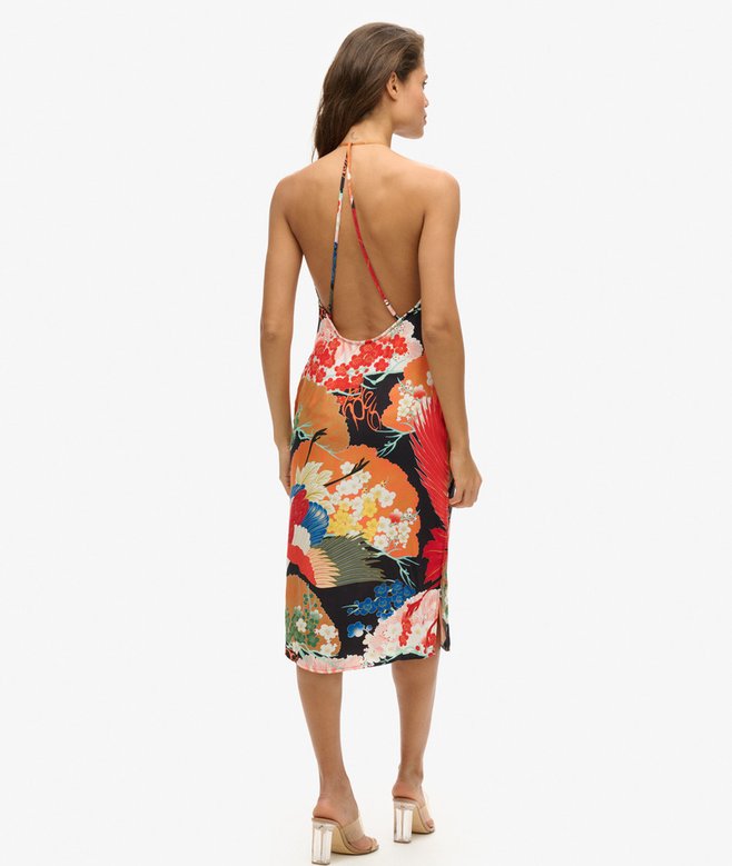 Printed Midi Slip Dress