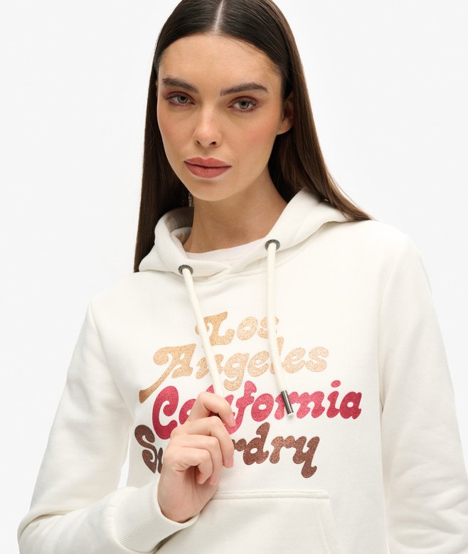Retro Glitter Logo Hoodie