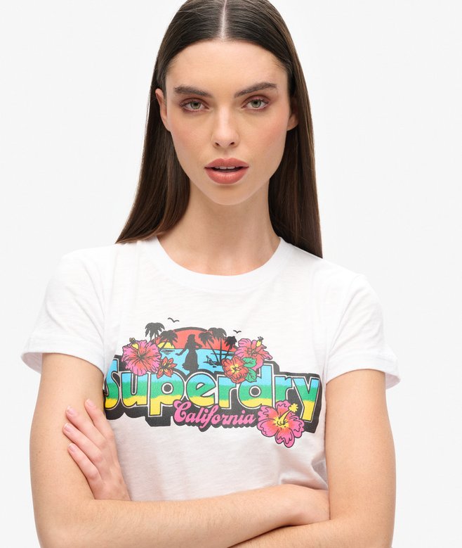 Cali Sticker Fitted T-Shirt