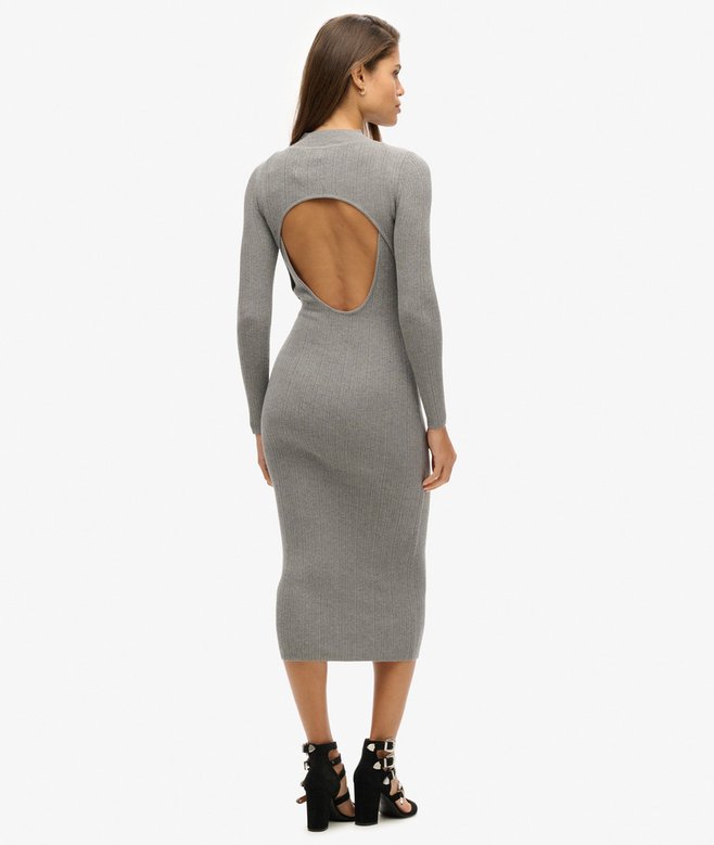 Backless Bodycon Midi Dress