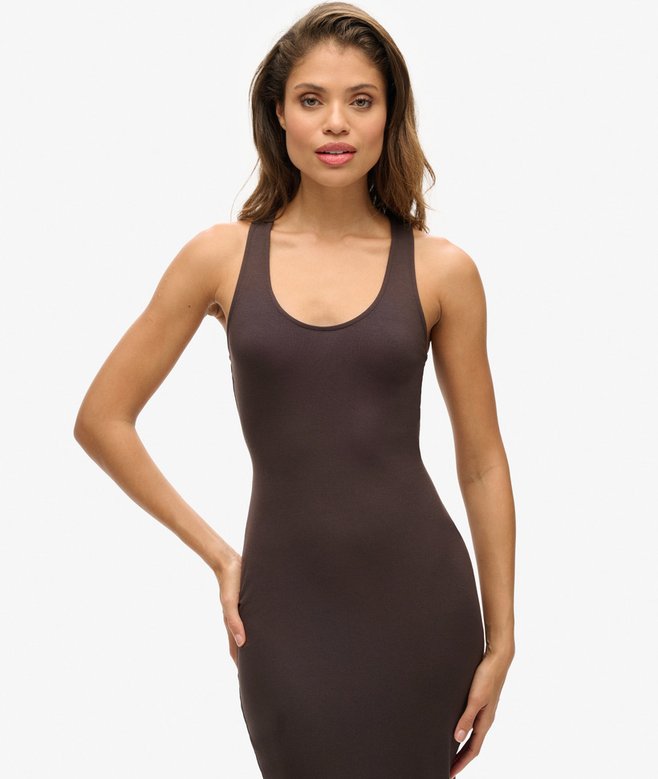 Scoop Neck Jersey Midi Dress