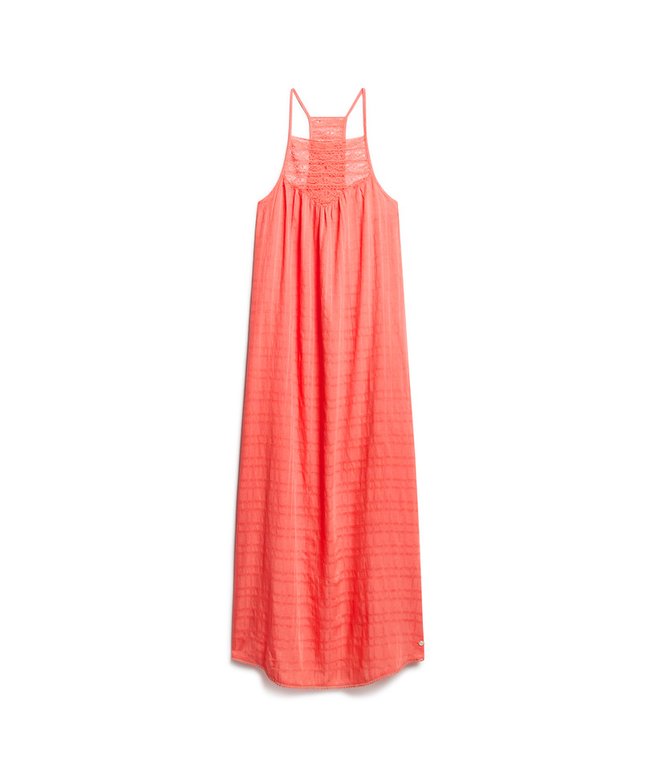 Lace Halter Maxi Beach Dress