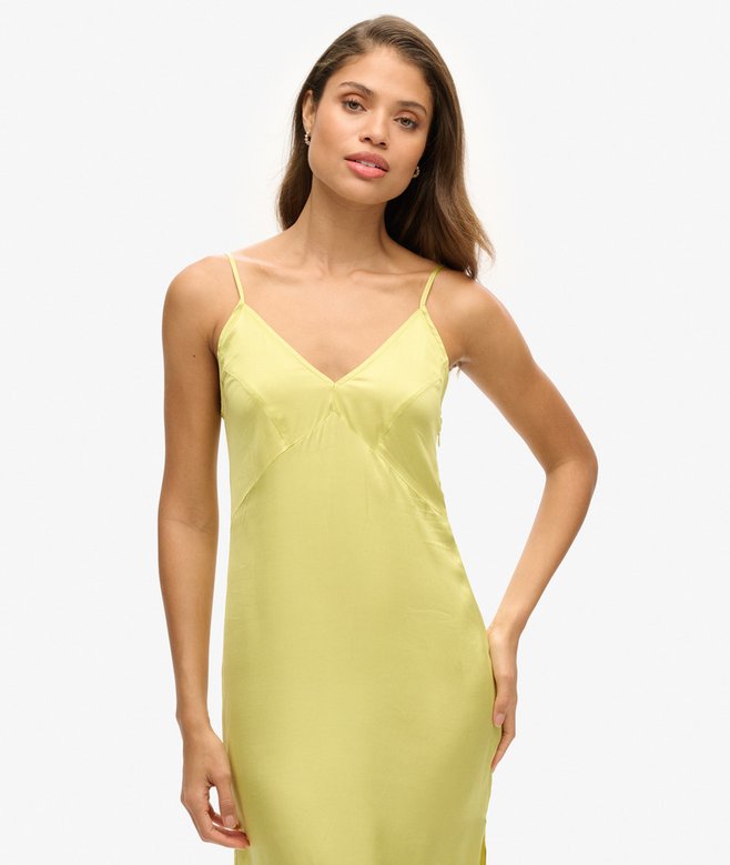 Satin Cami Midi Dress