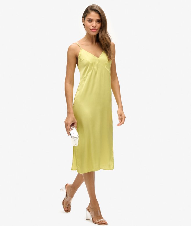 Satin Cami Midi Dress