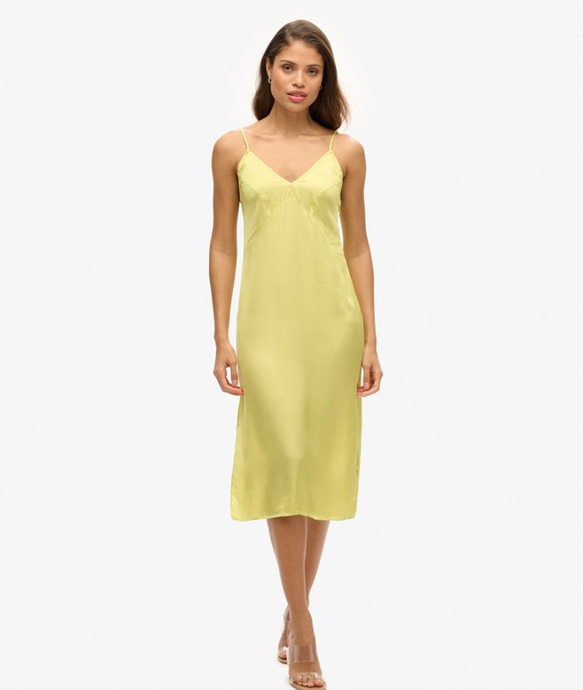 Satin Cami Midi Dress