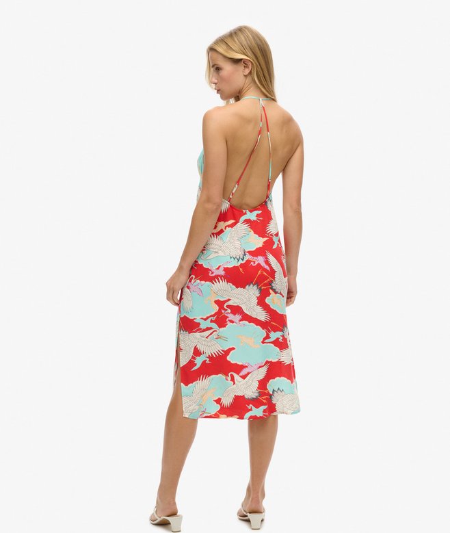 Printed Midi Slip Dress