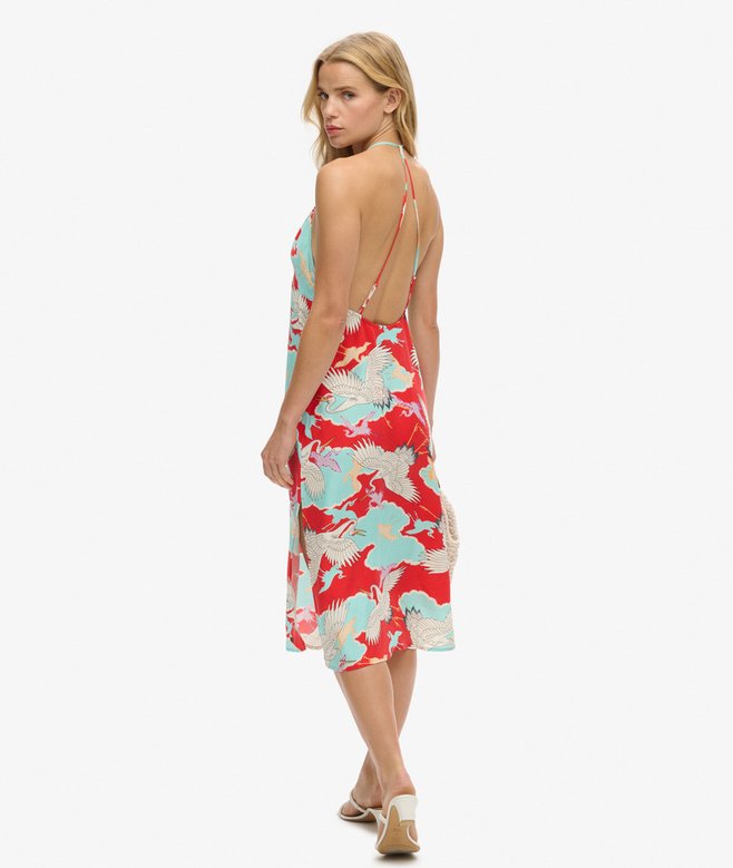 Printed Midi Slip Dress