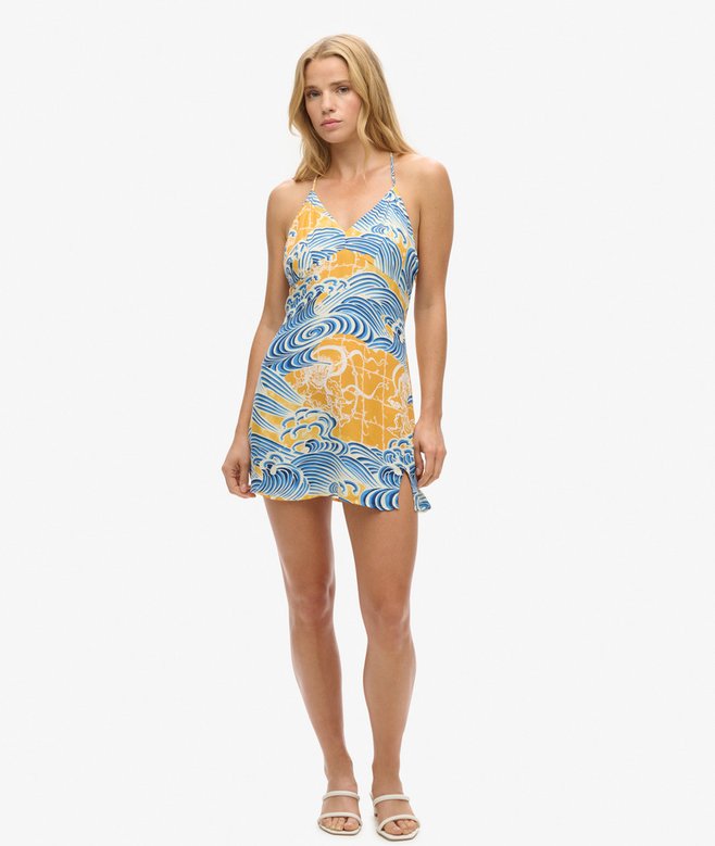 Printed Mini Slip Dress