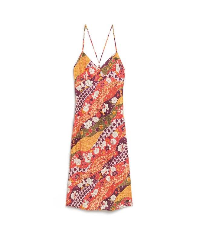 Printed Midi Slip Cami Dress