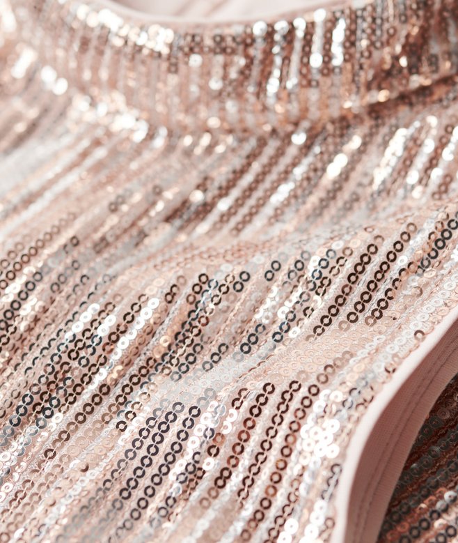 Sleeveless Sequin A Line Mini Dress