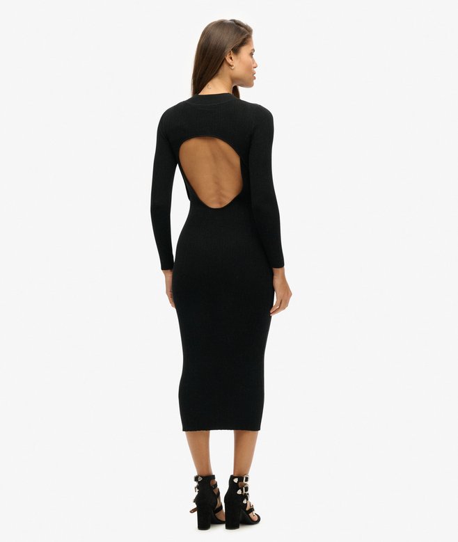 Backless Bodycon Midi Dress
