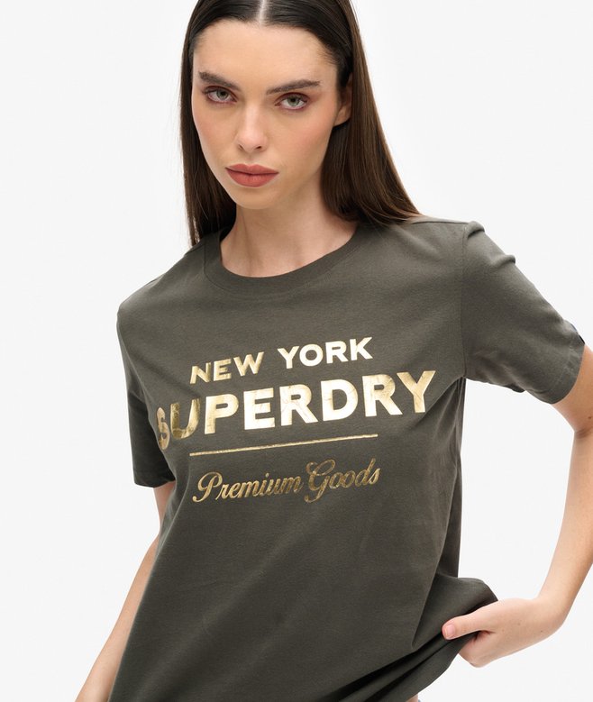 Luxe Metallic Logo T-Shirt (4) 5 out of 5 stars, 4 reviews More Colours Available Price £14.99 Price reduced from £29.99 to You Save 50%