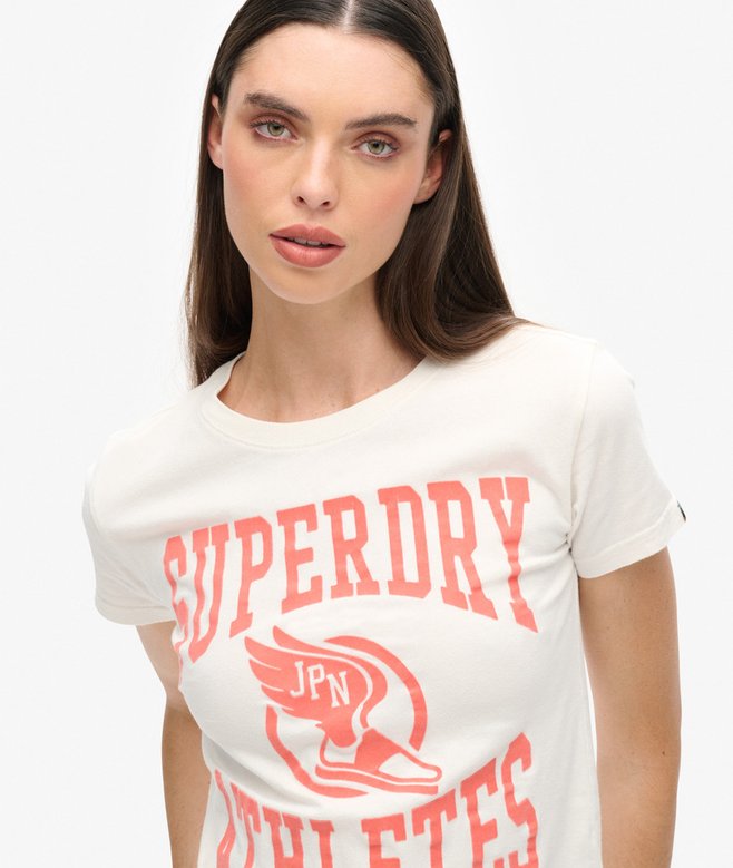 Varsity Flocked Fitted T-Shirt