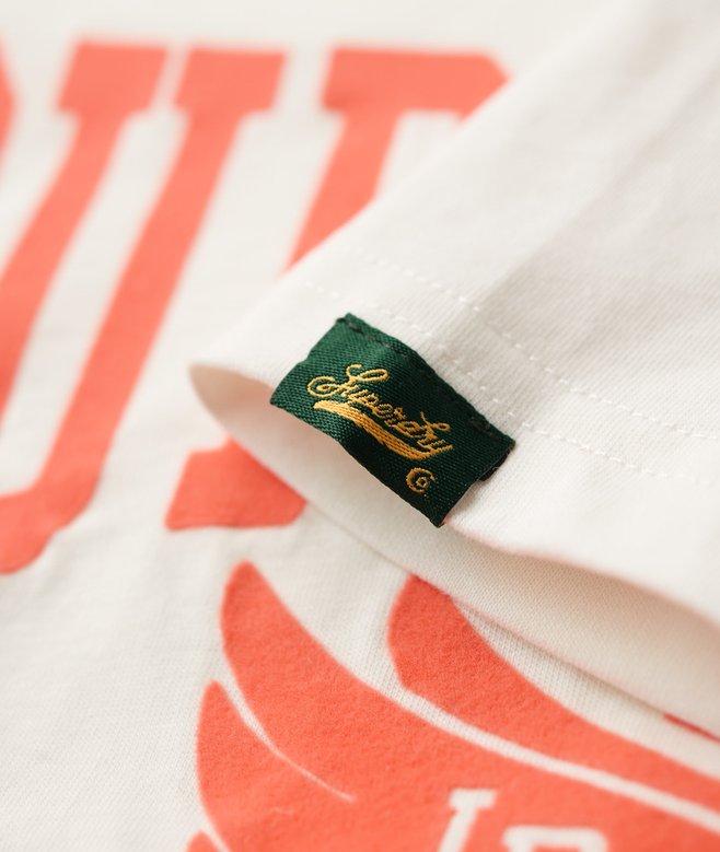 Varsity Flocked Fitted T-Shirt