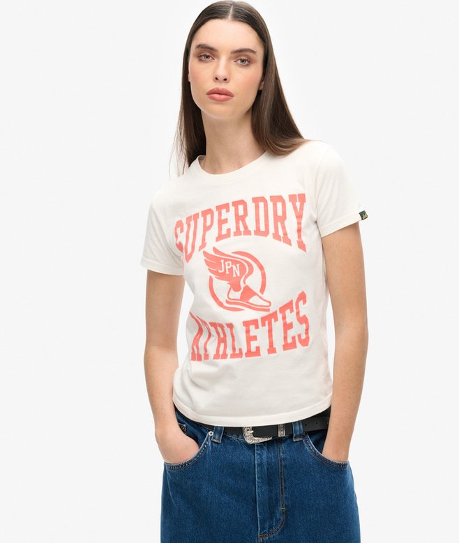 Varsity Flocked Fitted T-Shirt