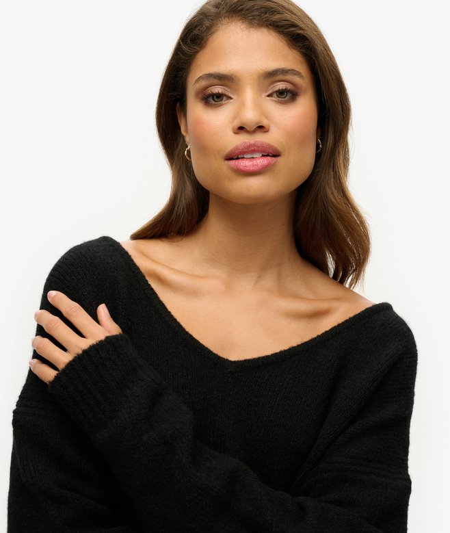 Oversized V Neck Jumper